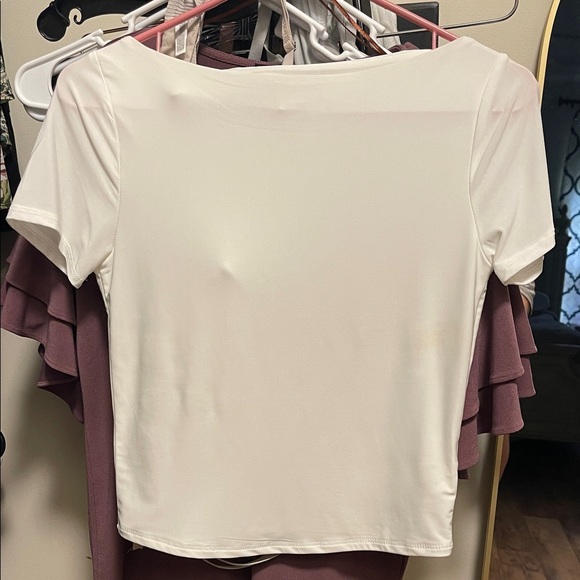 Moa Moa Cream Short Sleeve Top - Picture 1 of 4